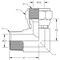 World Wide Fittings Male Pipe to Female JIC Swivel 90 Deg. Elbow 9406X24X24 - alternate 2
